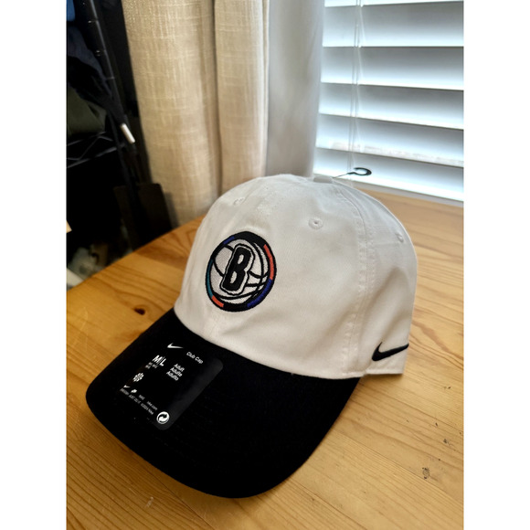 Nike Brooklyn Nets NBA Colorblock Adjustable Cap Adult Size M/L Hat New C16654 - Picture 1 of 8